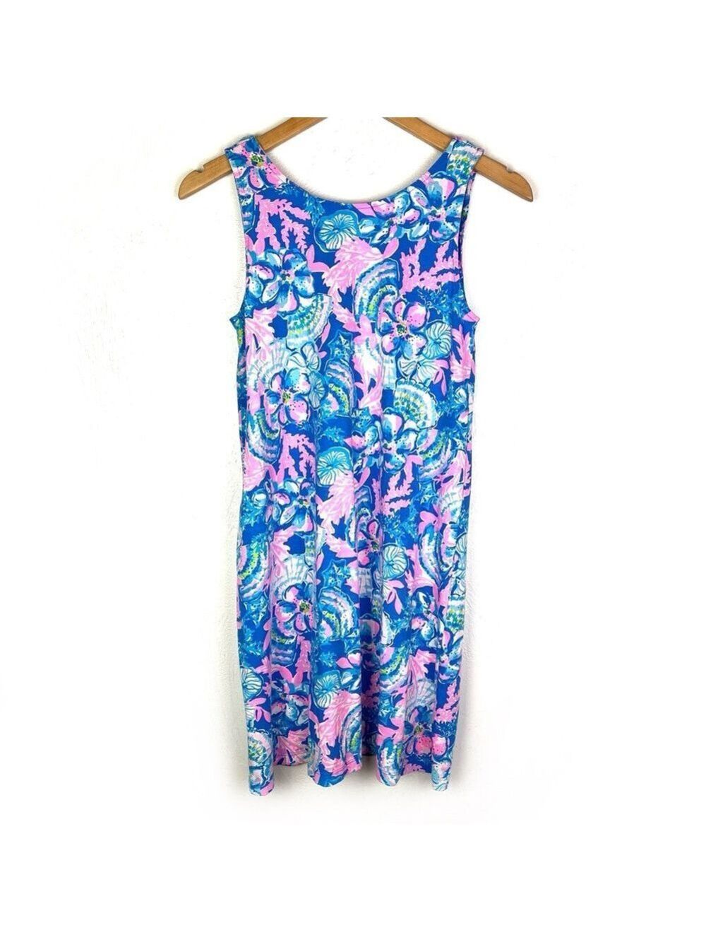 New Lilly Pulitzer Kristen Shift Dress Blue Haven Raising Shell size XS - Picture 2 of 5